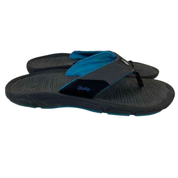 OluKai Shoes Olukai Mens Kai Ko Flip Flop Sandals Size Gray Black